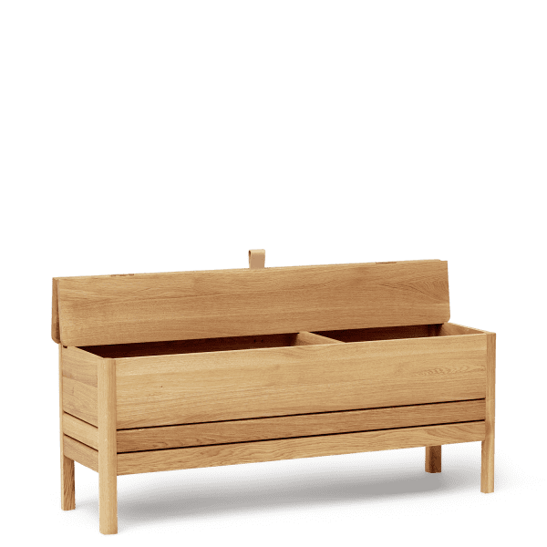 A Line Storage Bench 111 White Oak Form Refine