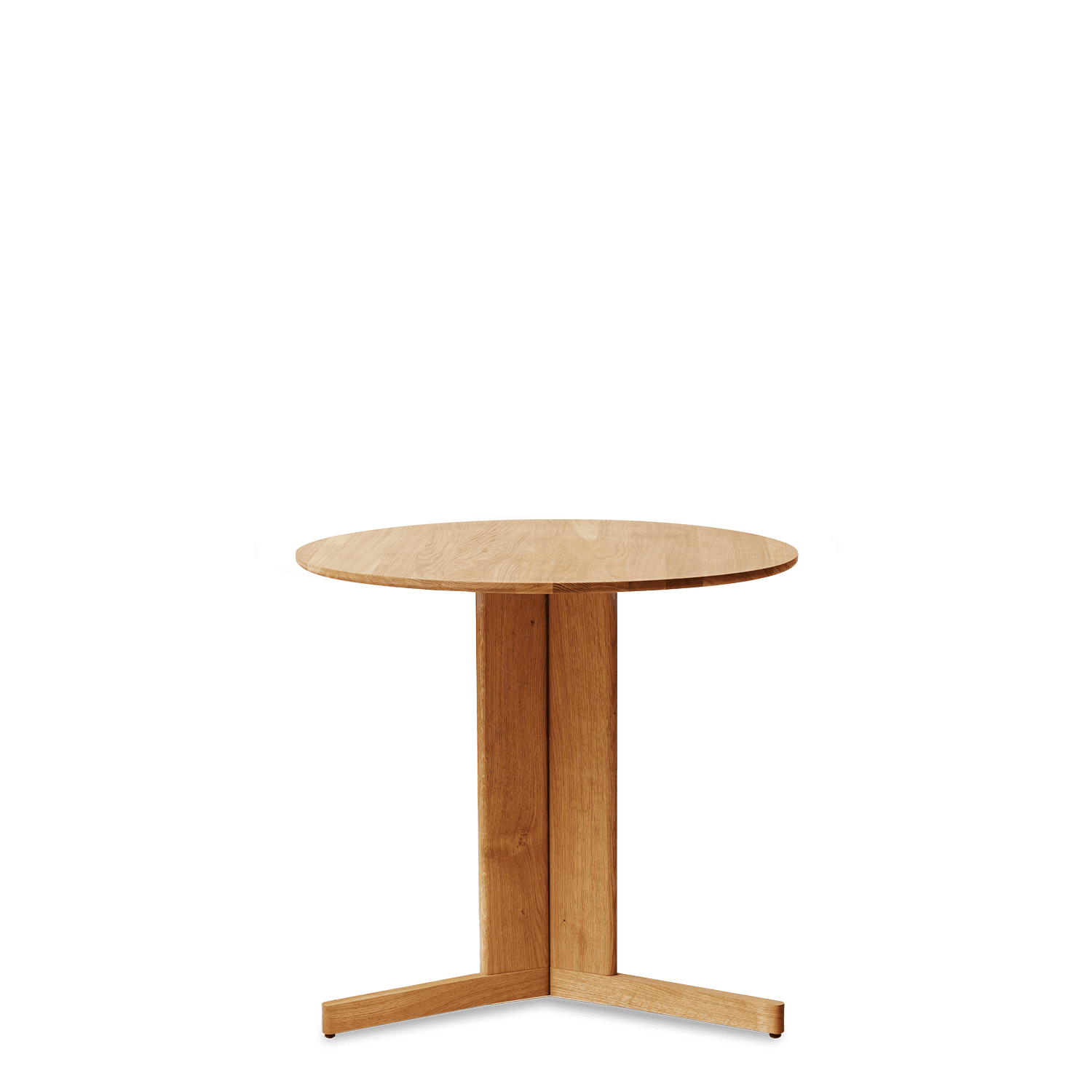 Trefoil Round Table Ø75 Oak Form, Round Table Phone No