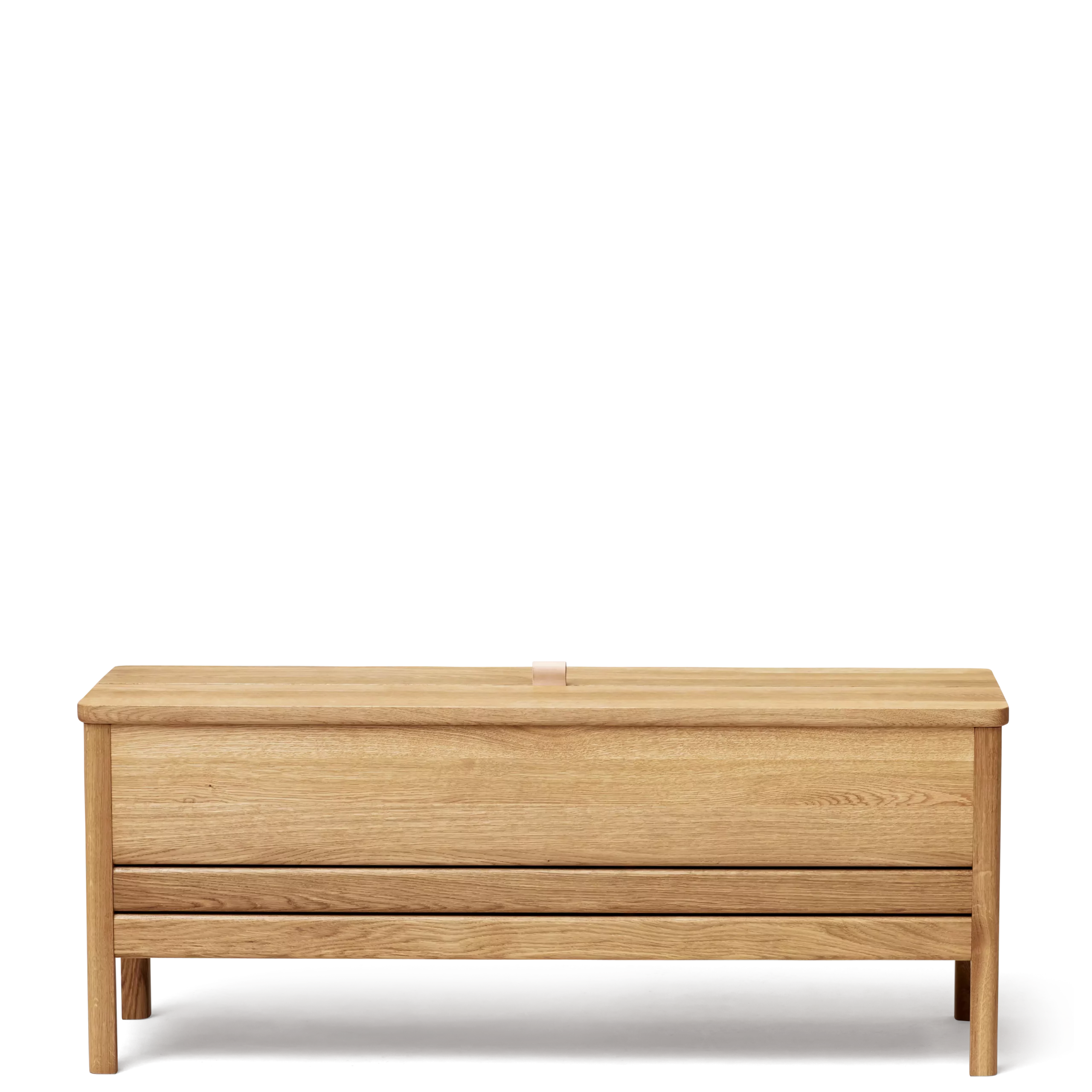 A Line Storage Bench 20, White Oak   Form & Refine