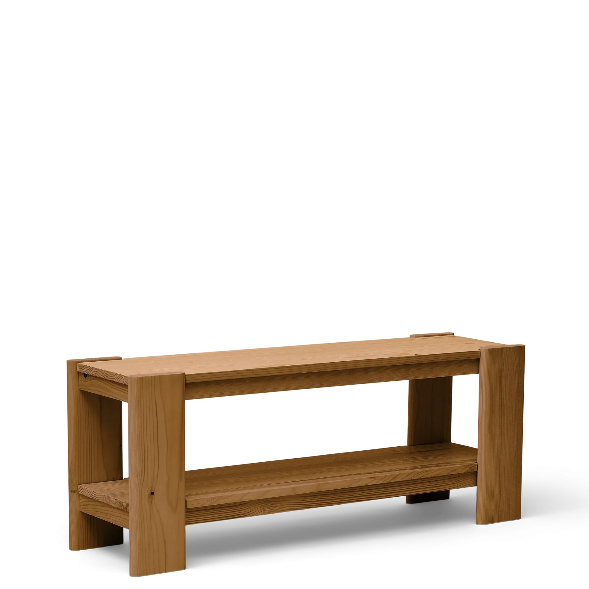 Beam Bench, Deep Brown Pine